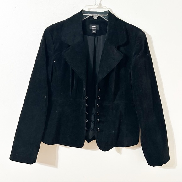 Mossimo Supply Co. Stretch Velvet/Velveteen Fully Lined Button Front Blazer 🖤 - Picture 3 of 14